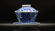 Load image into Gallery viewer, Han Yao Blue and White Kirin &#39;Auspicious Lion&#39; Gaiwan
