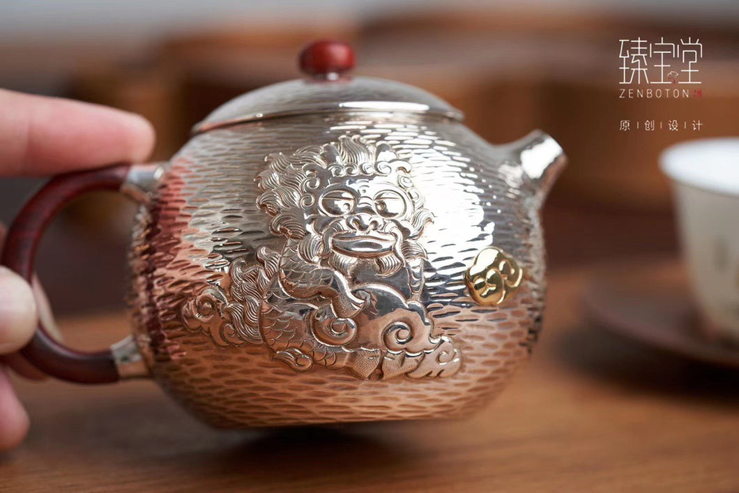 9999 sterling silver unicorn teapot 200ml