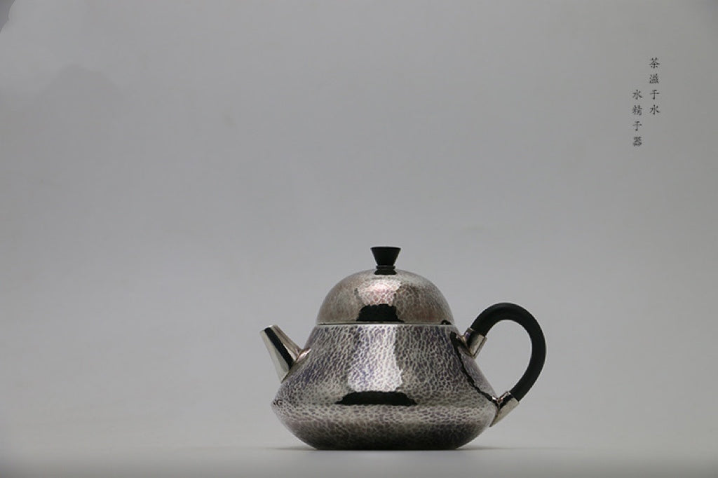 9999 Sterling Silver Pear-Shaped Teapot