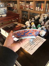 Load image into Gallery viewer, Imitation Ming Orthodox-Tianshun blue and white with alum and red sea water dragon plate
