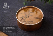 Load image into Gallery viewer, Wrap silver carved tea box, fishing alone.

