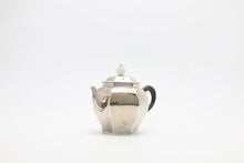 Load image into Gallery viewer, Hexagonal Palace Lantern Sterling Silver Teapot / Chiseled Pipa Mantis
