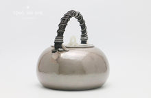 Load image into Gallery viewer, 9999 sterling silver rattan handle boiling mercury pot, jade pick
