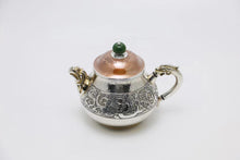 Load image into Gallery viewer, Silver jug with dragon pattern and balls
