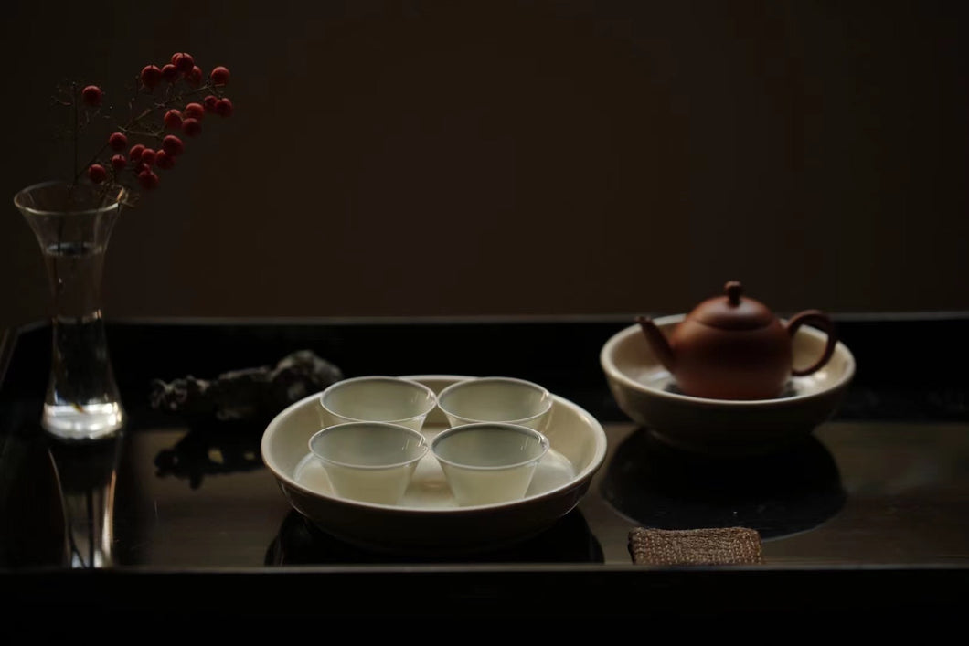 Jade Rabbit Kung Fu tea cups/set of 4.玉兔功夫茶杯
