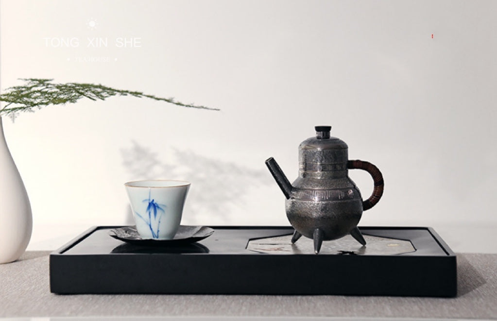 9999 Shang three-legged sterling silver teapot