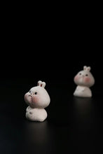 Load image into Gallery viewer, Purple Clay Tea Pet: Cute Bunny
